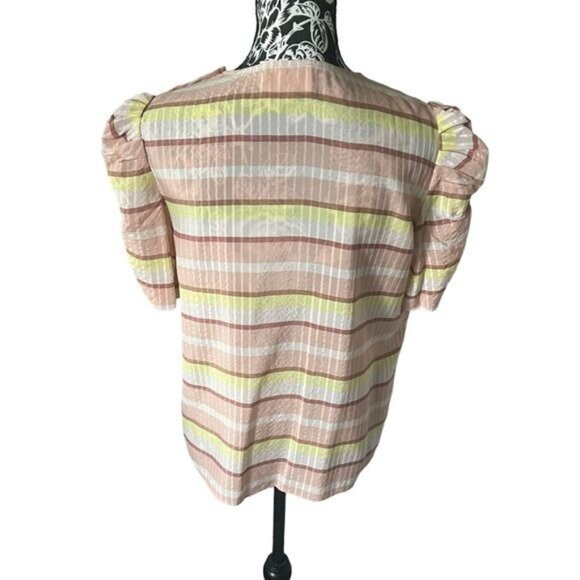Sezane Coralie Shirt Top Blouse Women’s Striped Size 36 - Picture 3 of 6